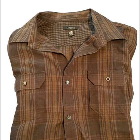 Van Heusen blue striped button up - Picture 3 of 3